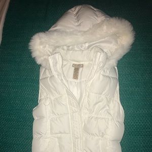Faux fur hooded vest